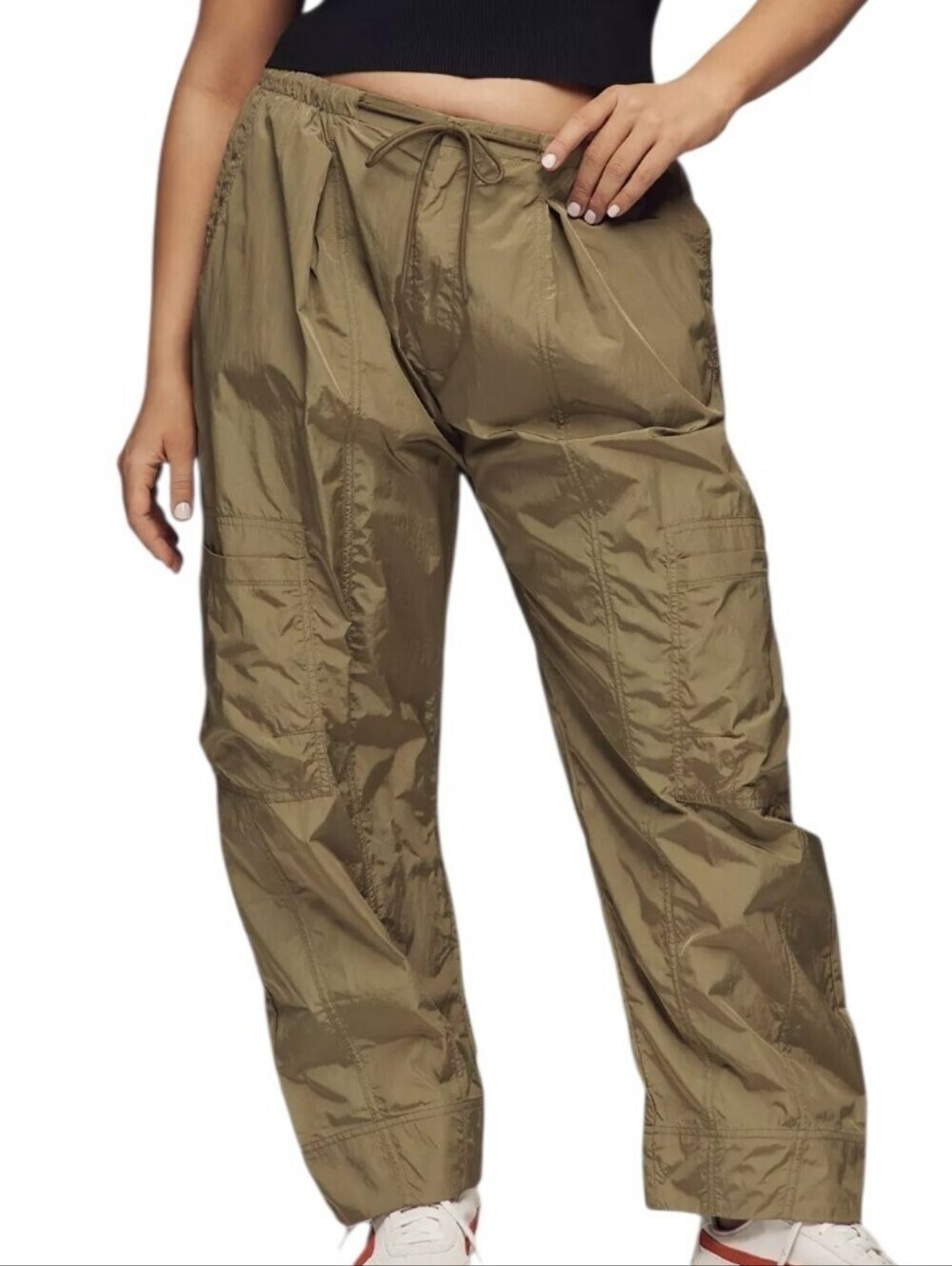 Anthropolgie Daily Practice Tapered Drawstring Parachute Pants Sz 3X NWT